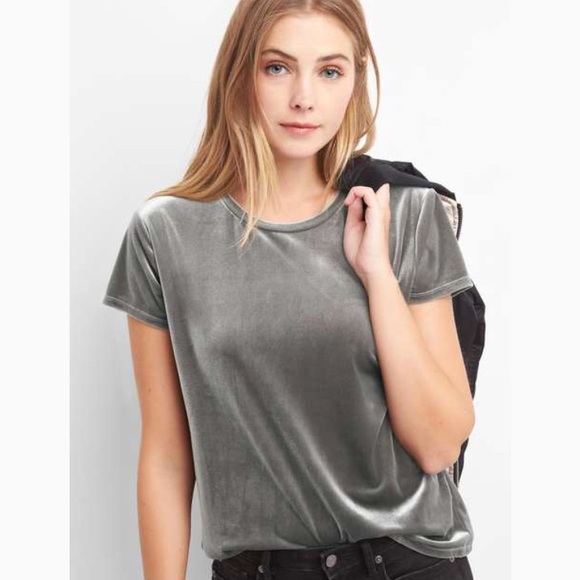 GAP Tops - Gap Grey velvet top